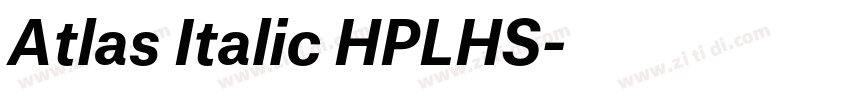 Atlas Italic HPLHS字体转换